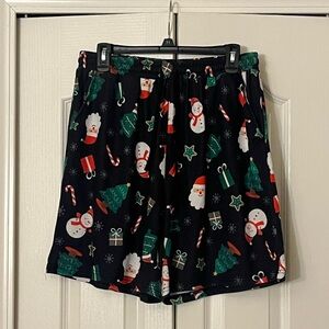 Festive Holiday Print Shorts